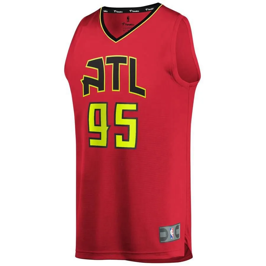 Atlanta Hawks DeAndre' Bembry Fanatics Branded Replica Fast Break Player Statement Jersey Kids - Red | Ireland G6257C4