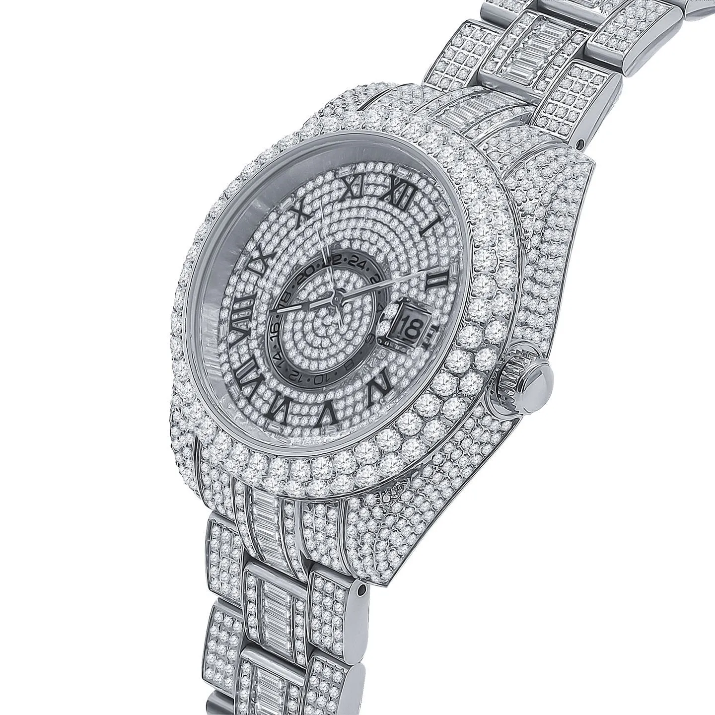 Baguette Sky Bustdown VVS CZ Bling Bling Watch