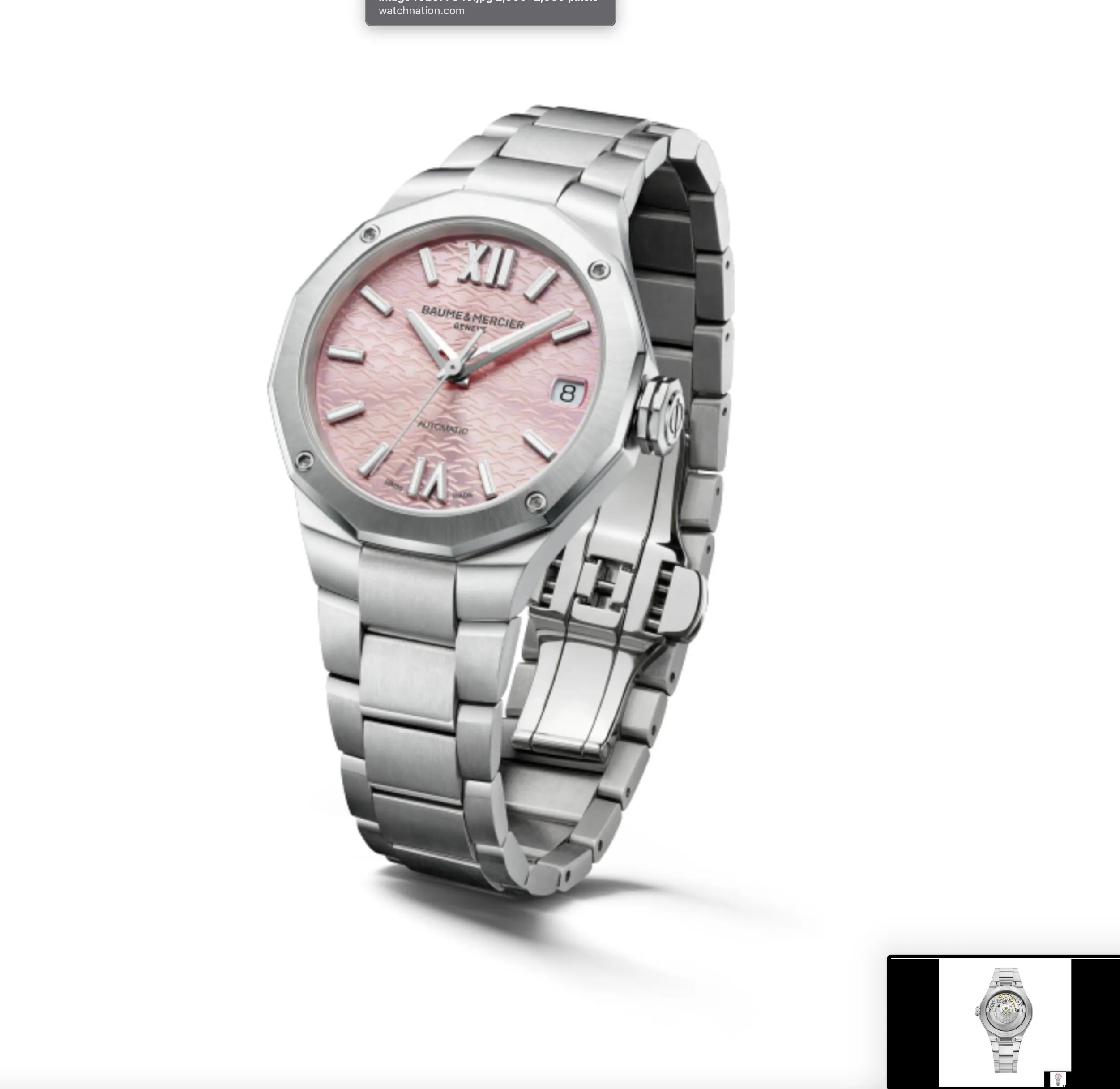 Baume & Mercier Ladies Riviera Pink Watch 10675