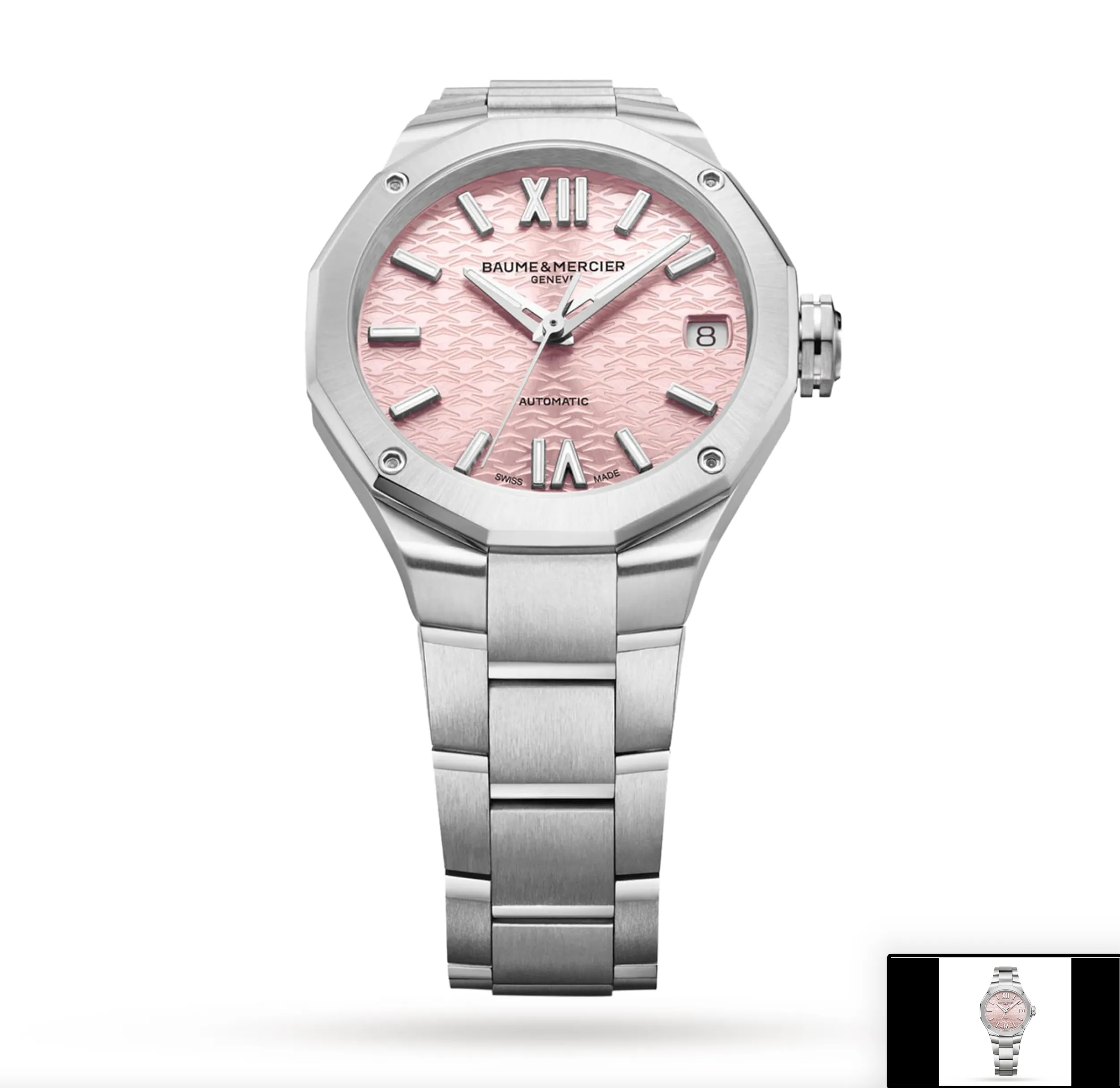 Baume & Mercier Ladies Riviera Pink Watch 10675