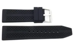 Black Diamond Textured Rubber B-RB118 24mm Watch Strap