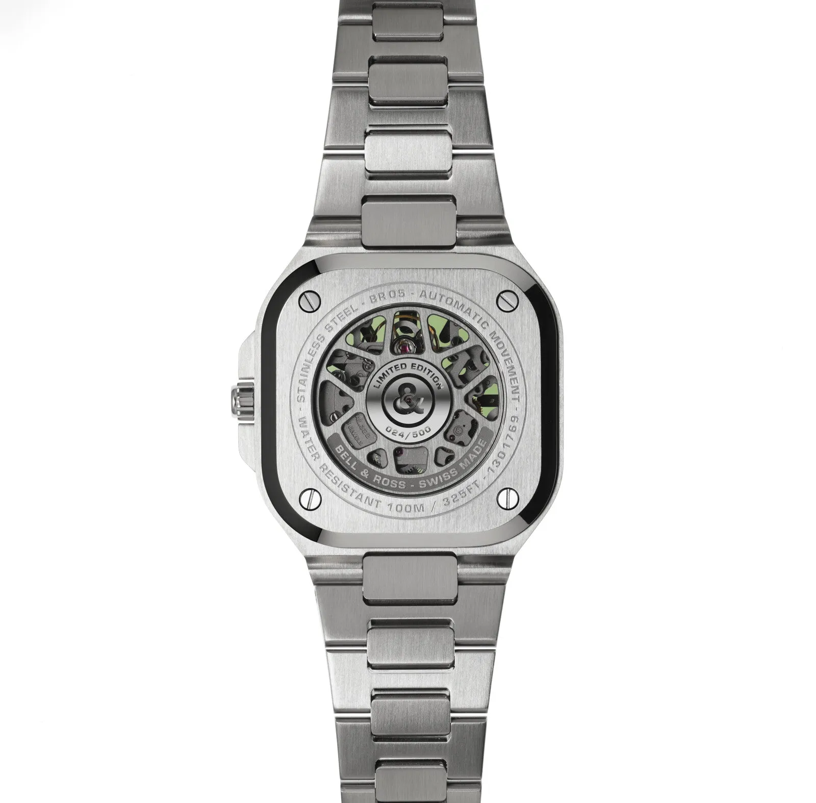 BR Watch BR 5 Skeleton Green Bracelet Limited Edition