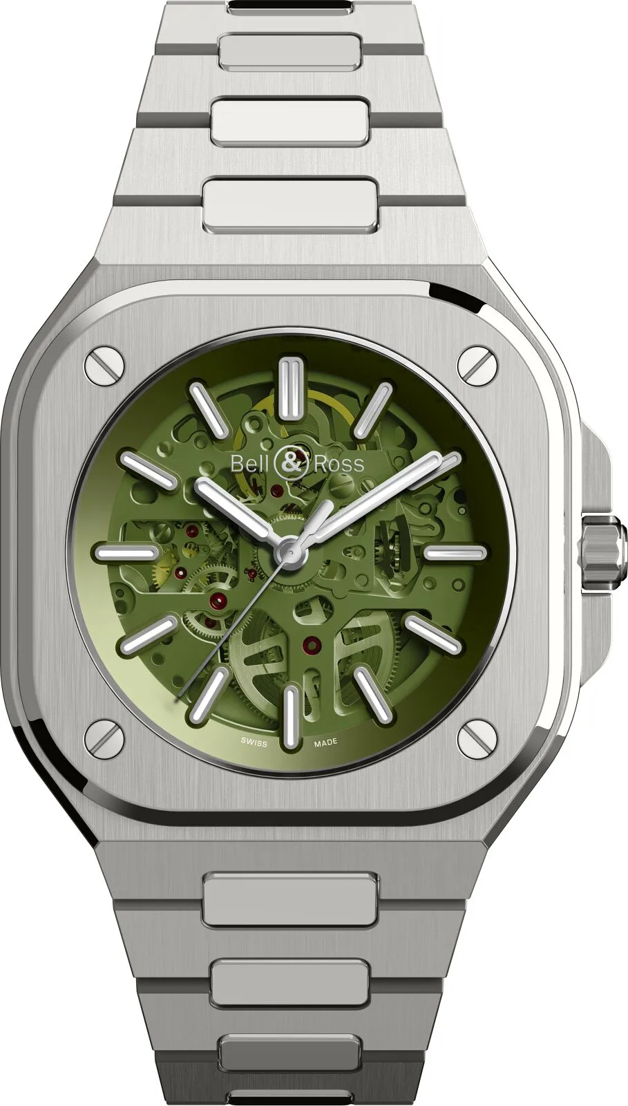 BR Watch BR 5 Skeleton Green Bracelet Limited Edition