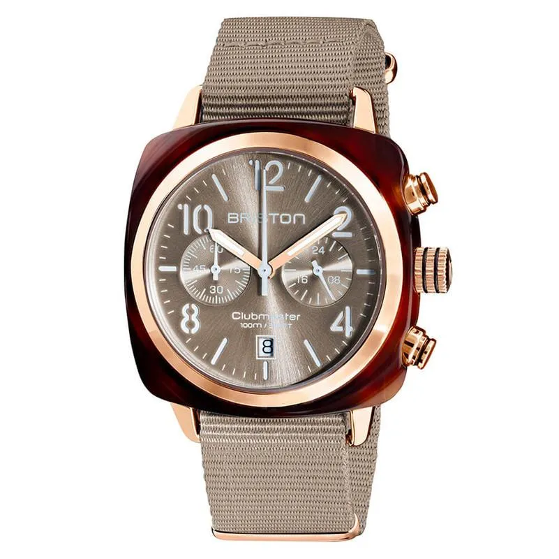 Briston Taupe Clubmaster Classic Choronograph Watch 19140.PRA.T.30.NT