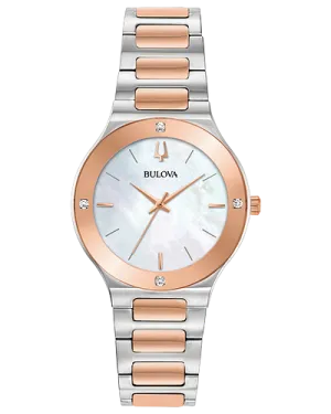 Bulova Millennia Women's White Mother-of-Pearl Diamond Watch 98R274