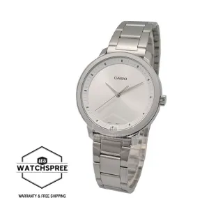 Casio Ladies' Standard Analog Silver Stainless Steel Band Watch LTPB115D-7E LTP-B115D-7E