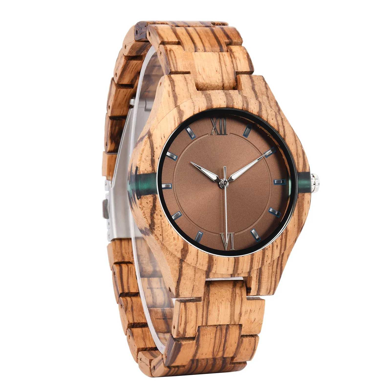 Davis - Resin Decorations Zebrawood Minimal Watch