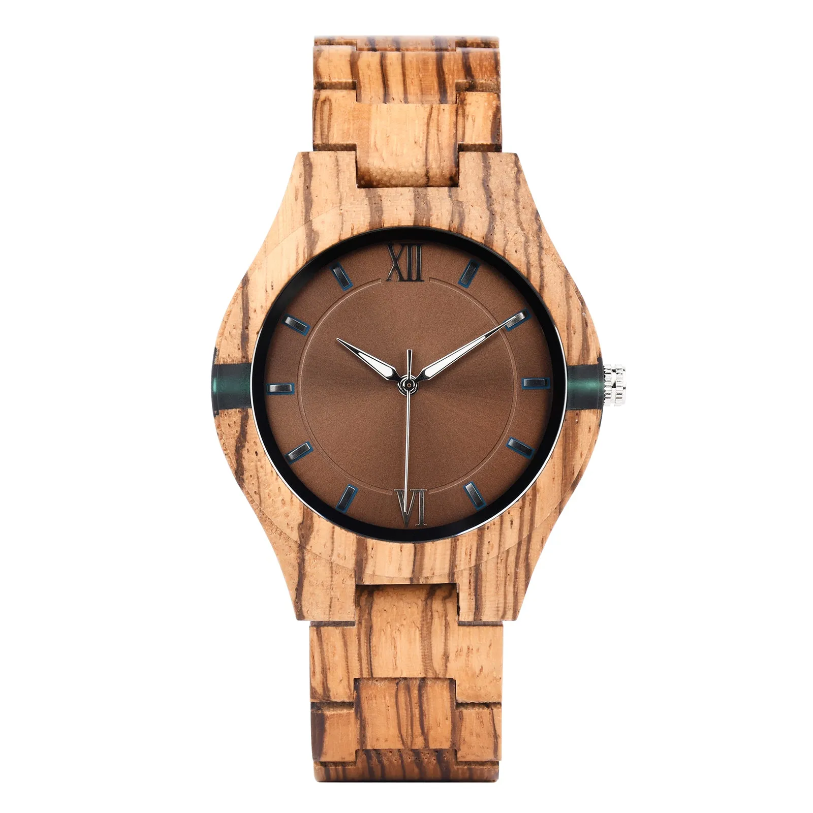 Davis - Resin Decorations Zebrawood Minimal Watch