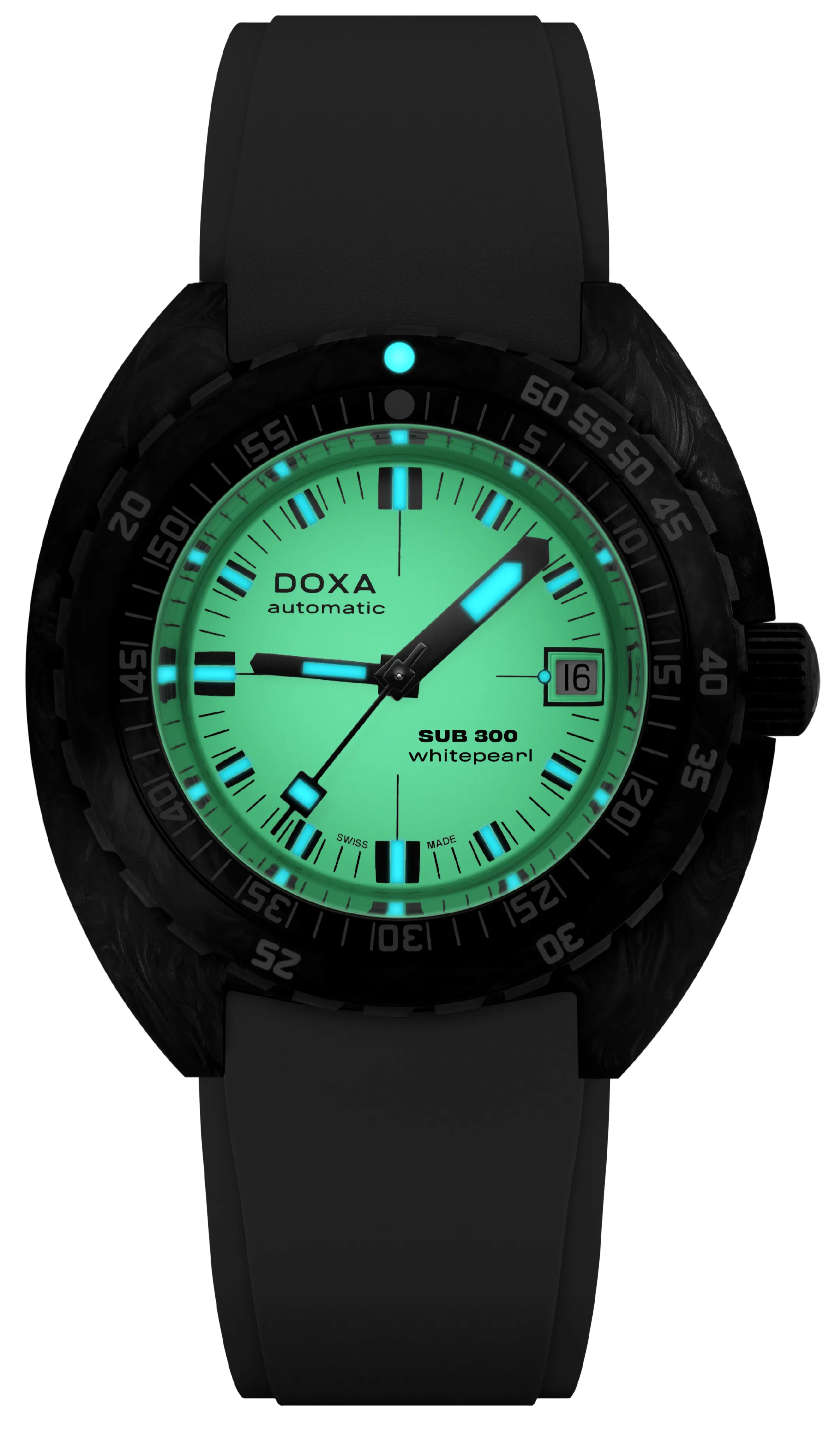 DOX Watch Sub 3 Carbon Whitepearl