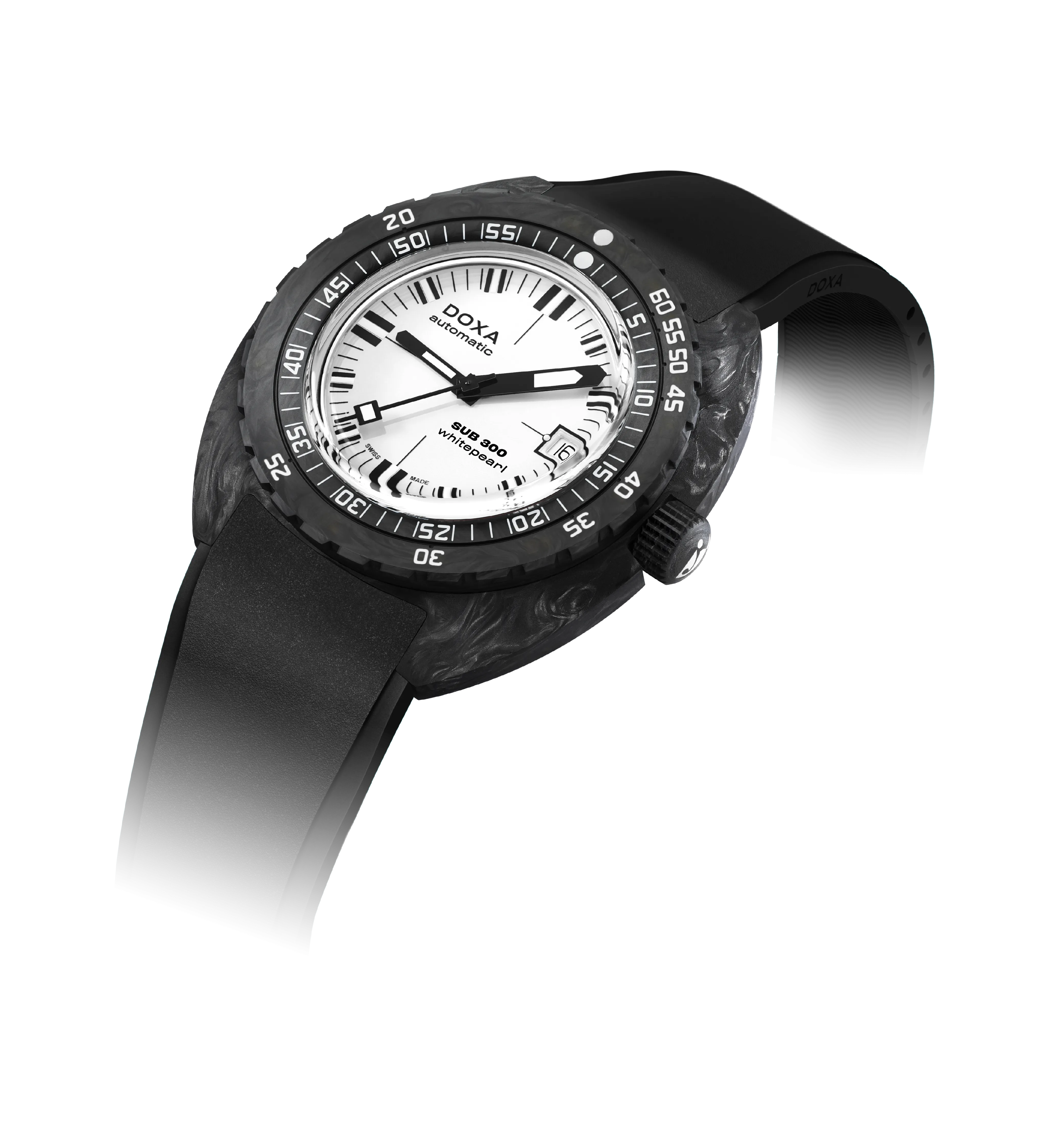 DOX Watch Sub 3 Carbon Whitepearl