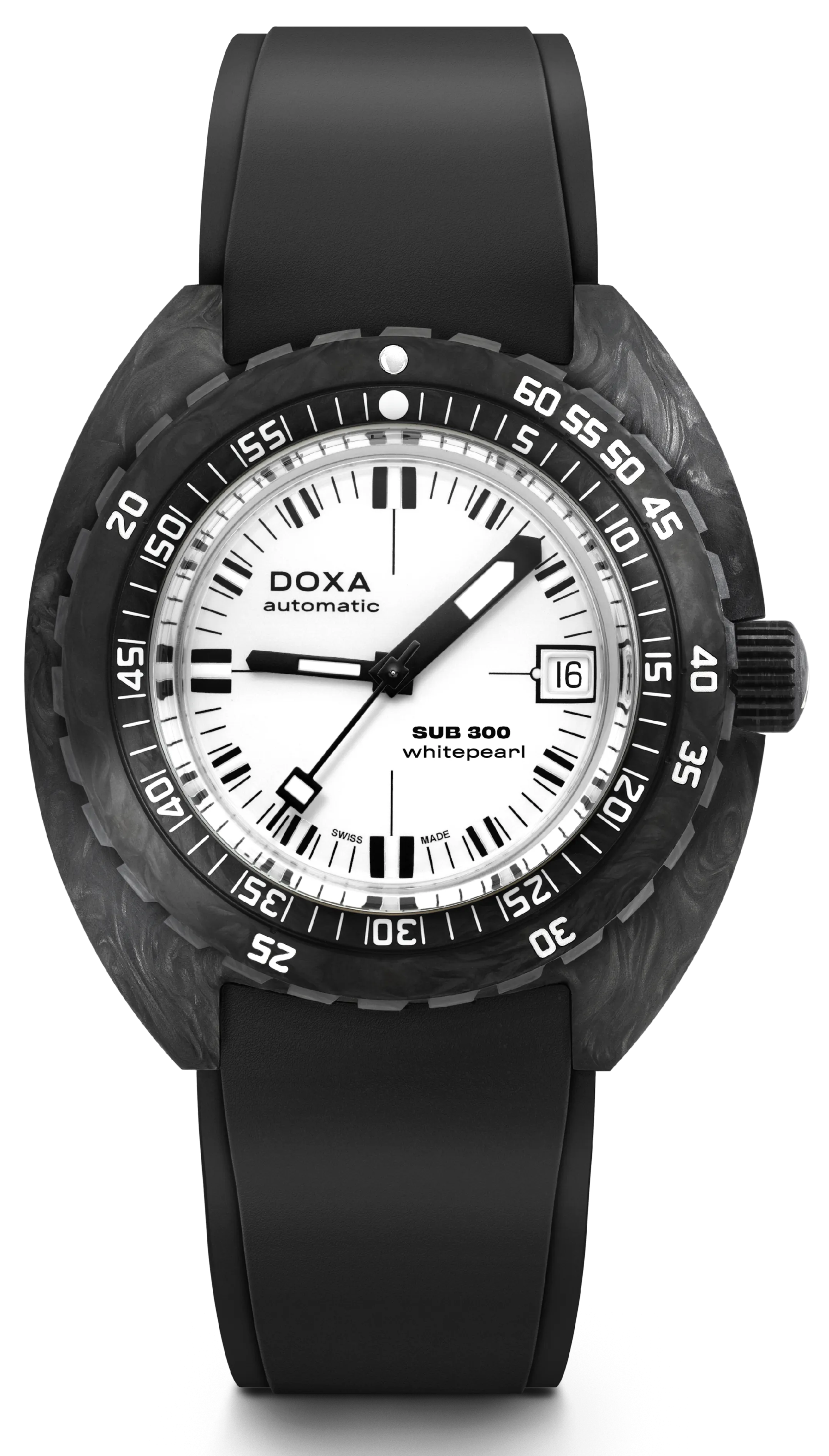 DOX Watch Sub 3 Carbon Whitepearl