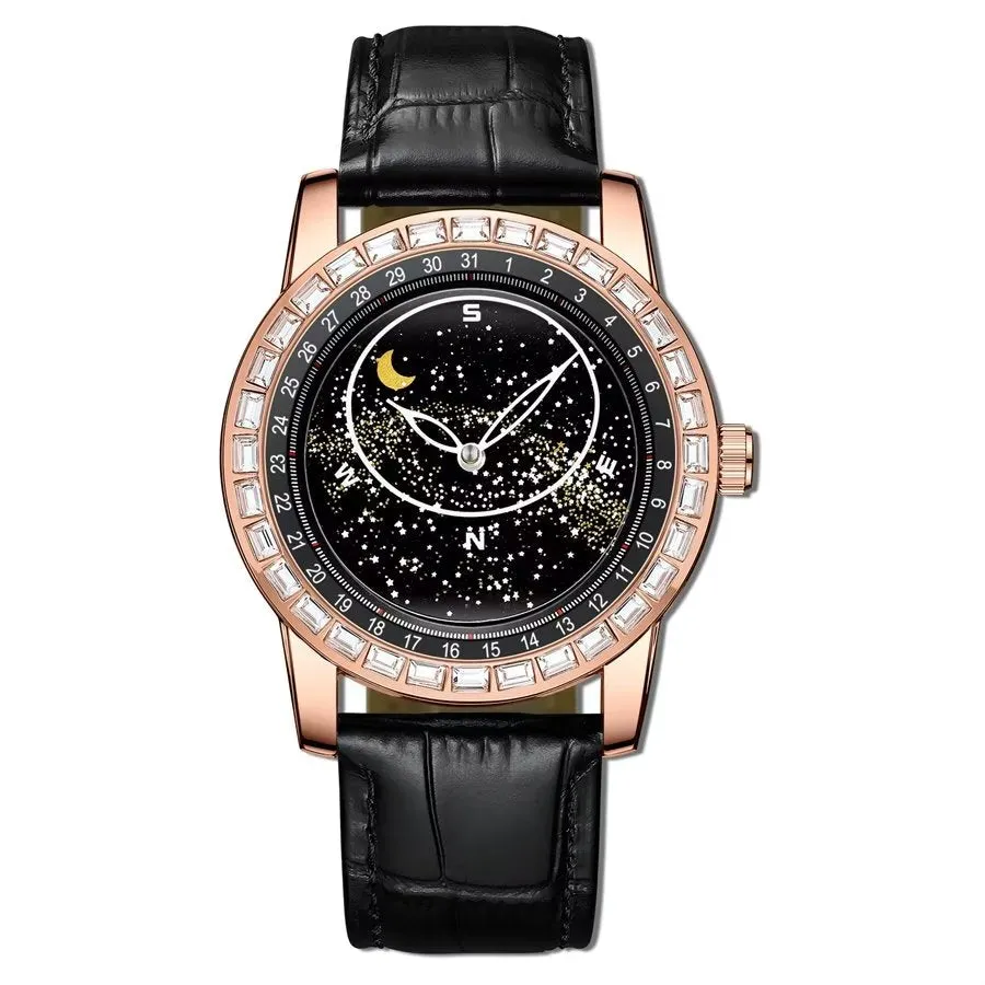 Elegant AquaLux Waterproof Quartz Wristwatch