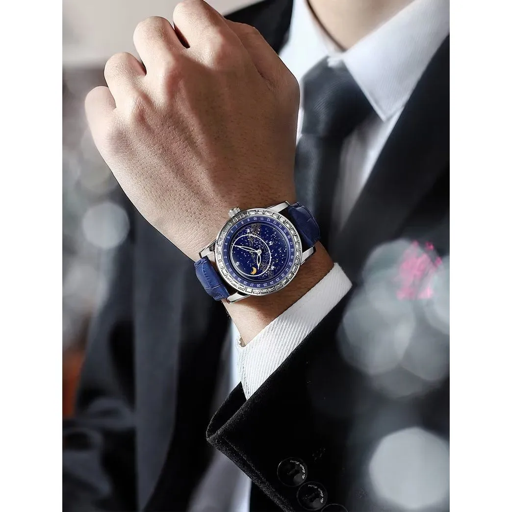 Elegant AquaLux Waterproof Quartz Wristwatch