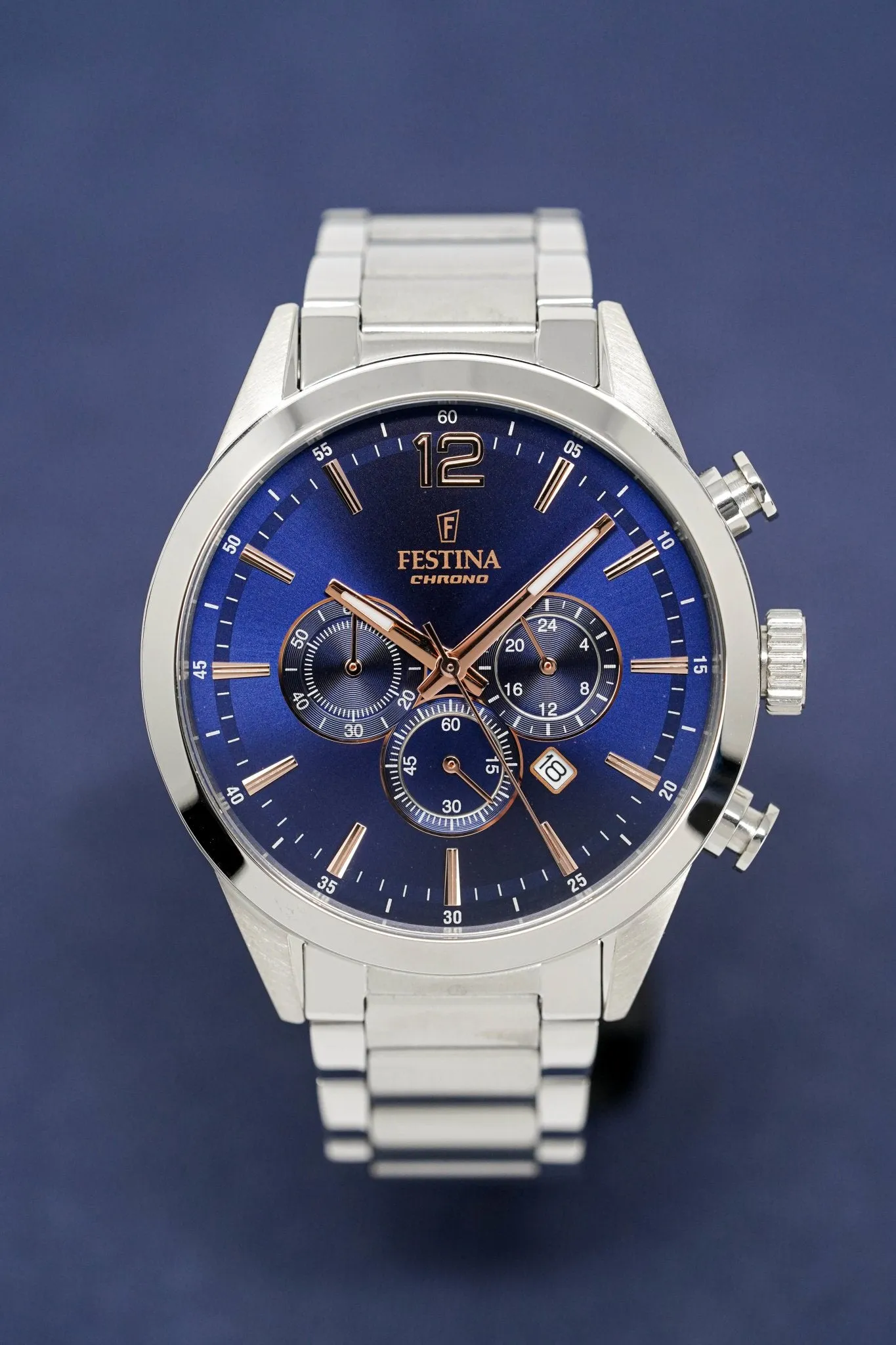 Festina Watch Blue Rose Timeless Chrono Stainless Steel F20343-9