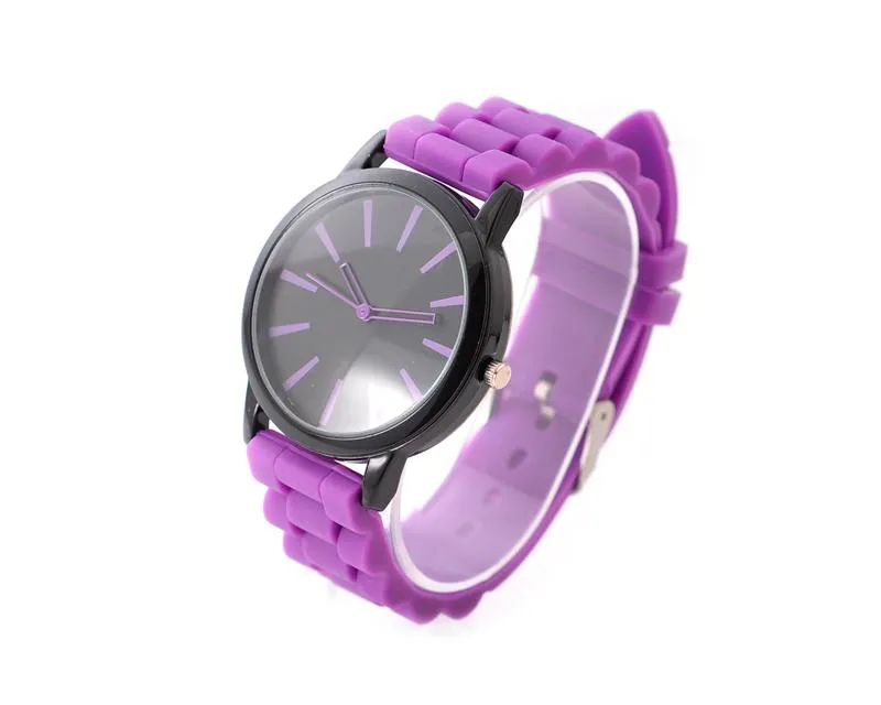 Geneva Ultrathin Jelly Silicone Unisex Lover Wrist Watch