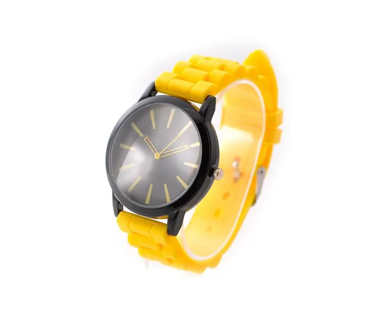 Geneva Ultrathin Jelly Silicone Unisex Lover Wrist Watch