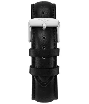 Genuine Leather Black 20mm Strap