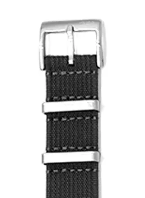 Hitori Admiralty Grey Woven Military Nylon Strap