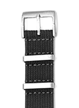 Hitori Admiralty Grey Woven Military Nylon Strap