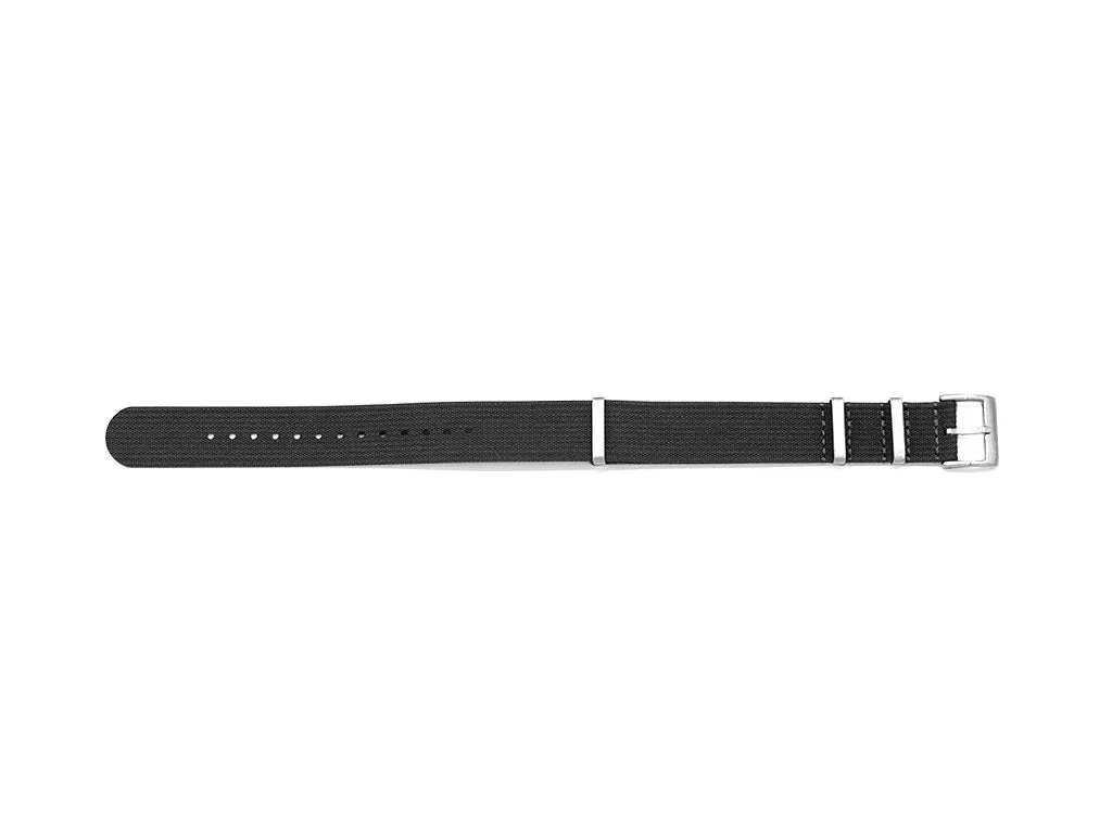 Hitori Admiralty Grey Woven Military Nylon Strap