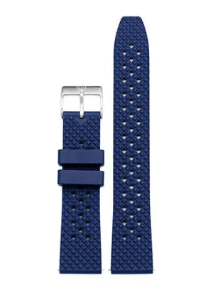 Hitori Blue Perforated Rubber Strap