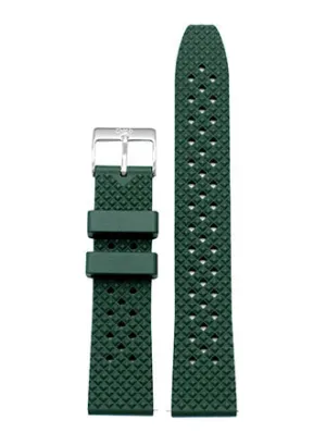 Hitori Green Perforated Rubber Strap