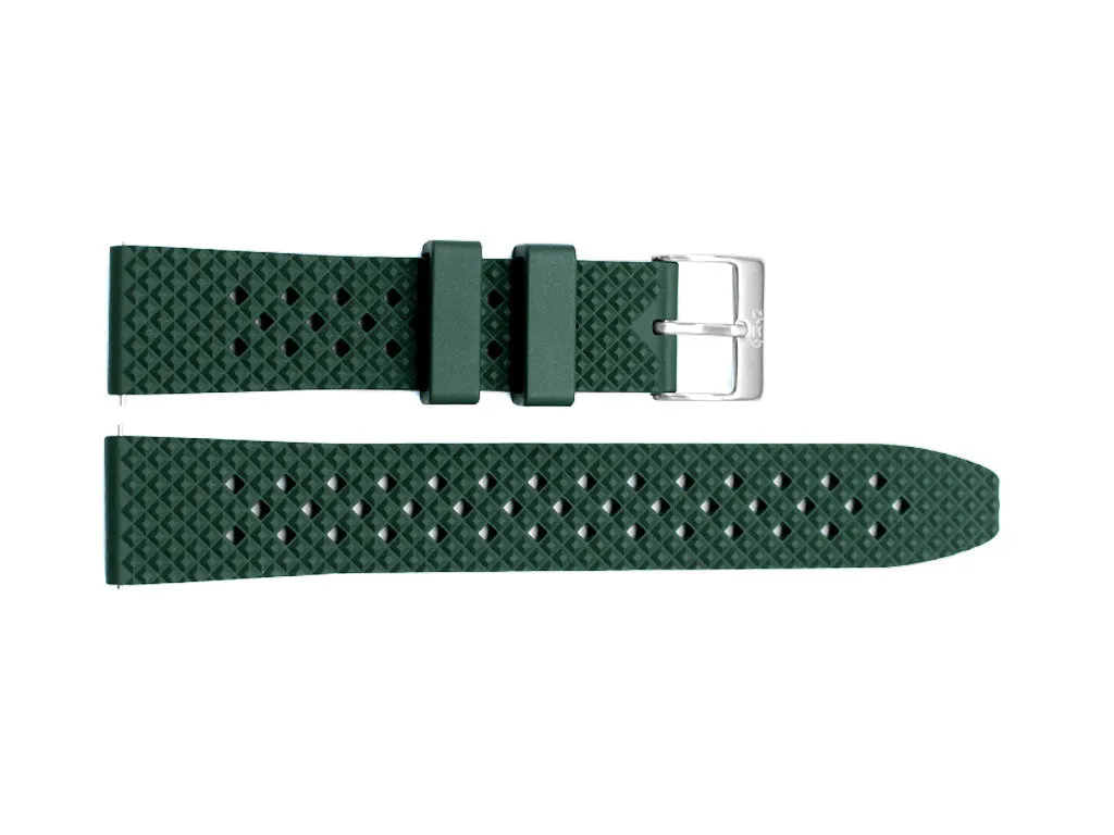 Hitori Green Perforated Rubber Strap