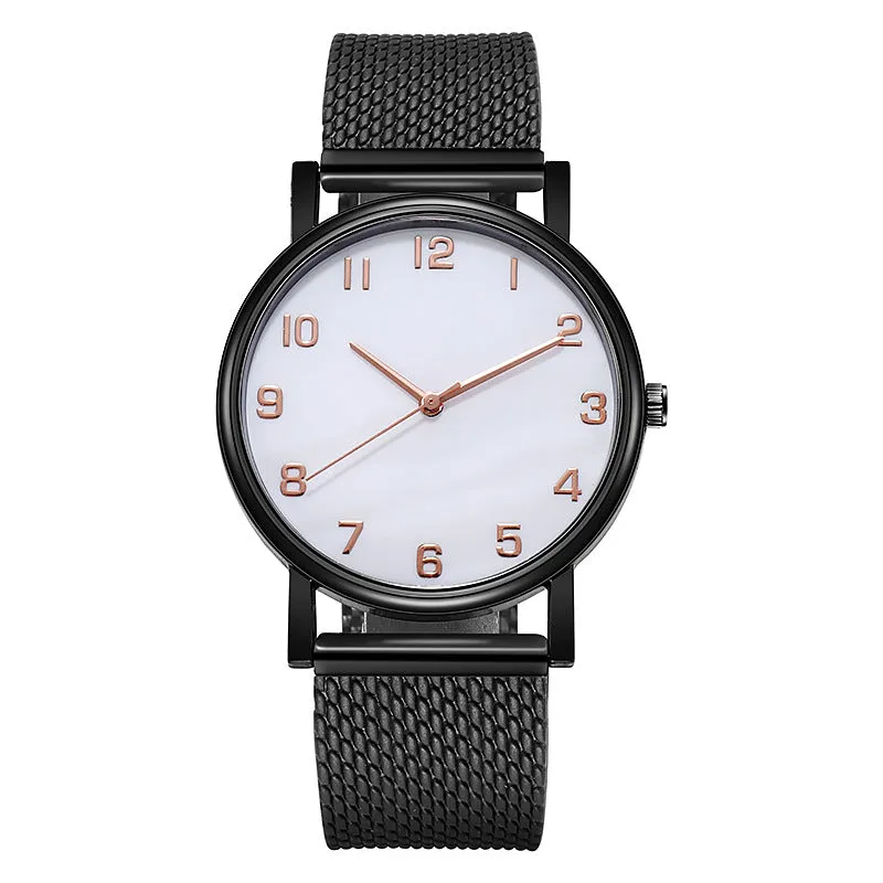 Ladies Mesh trap Quartz Watch Casual Simple Digital Female Watch