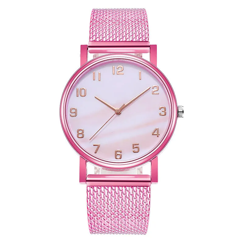 Ladies Mesh trap Quartz Watch Casual Simple Digital Female Watch