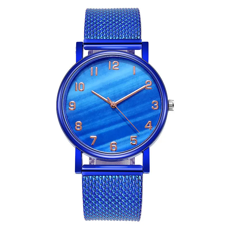 Ladies Mesh trap Quartz Watch Casual Simple Digital Female Watch