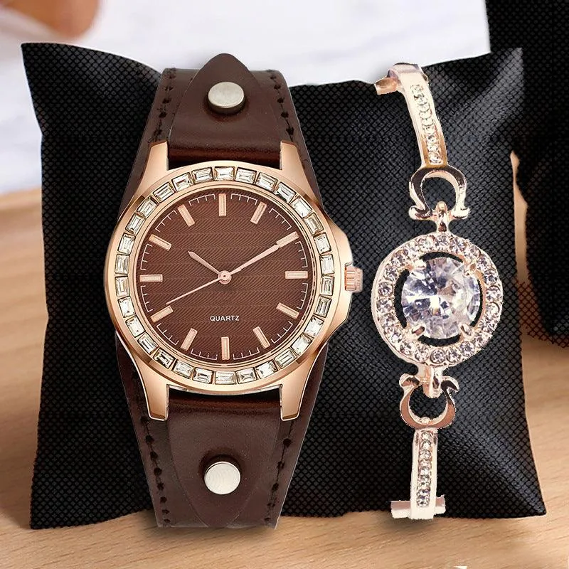 Light Luxury Watch Full Diamond Bracelet Women's Watch Simple