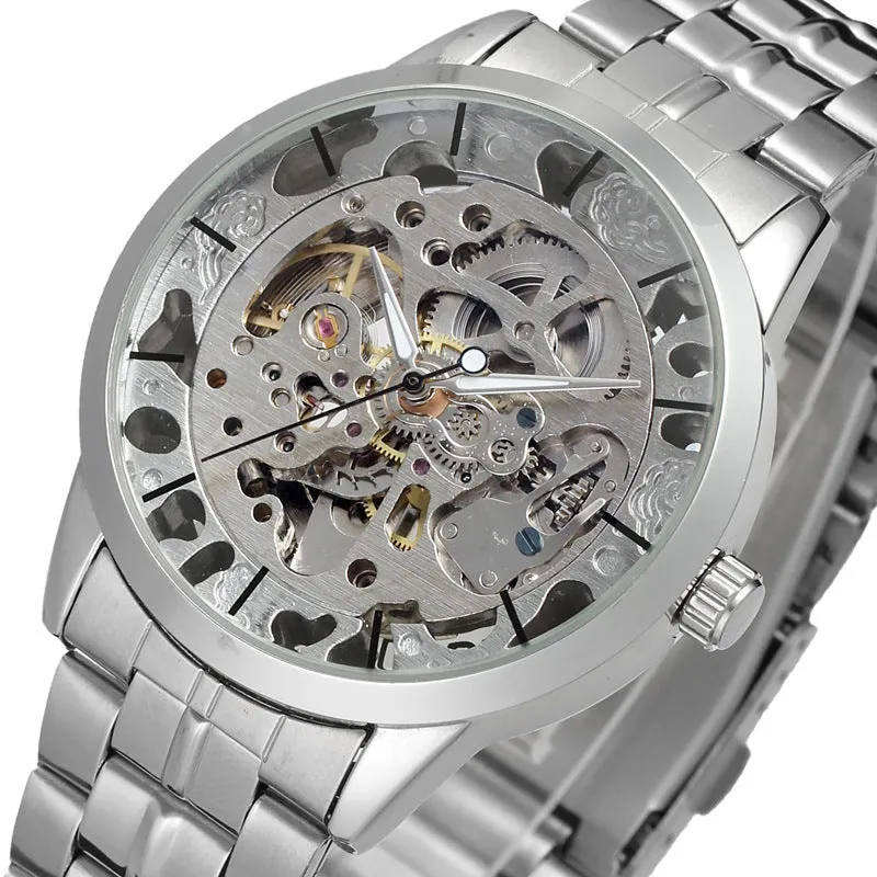 Men's Fashion Casual Classic Steel Belt Automatic Mechanical Watch