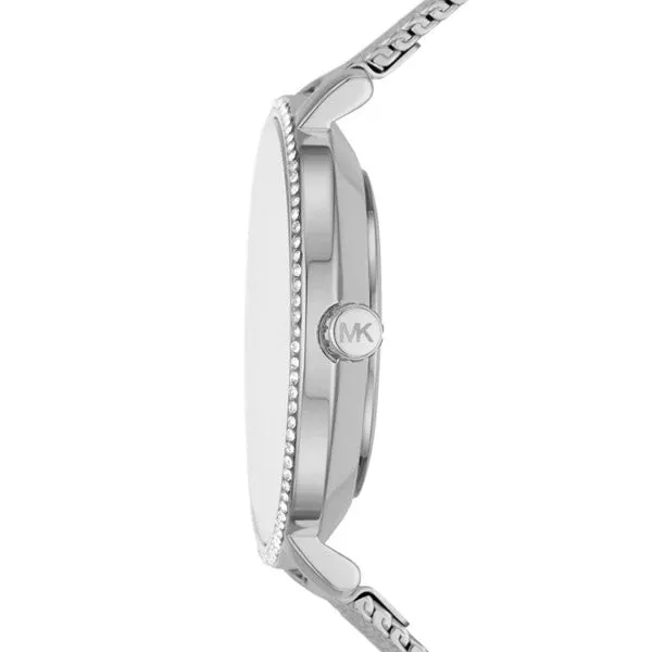 Michael Kors Pyper Silver Mesh Bracelet Mother Of Pearl Dial Quartz Watch for Ladies - MK4618