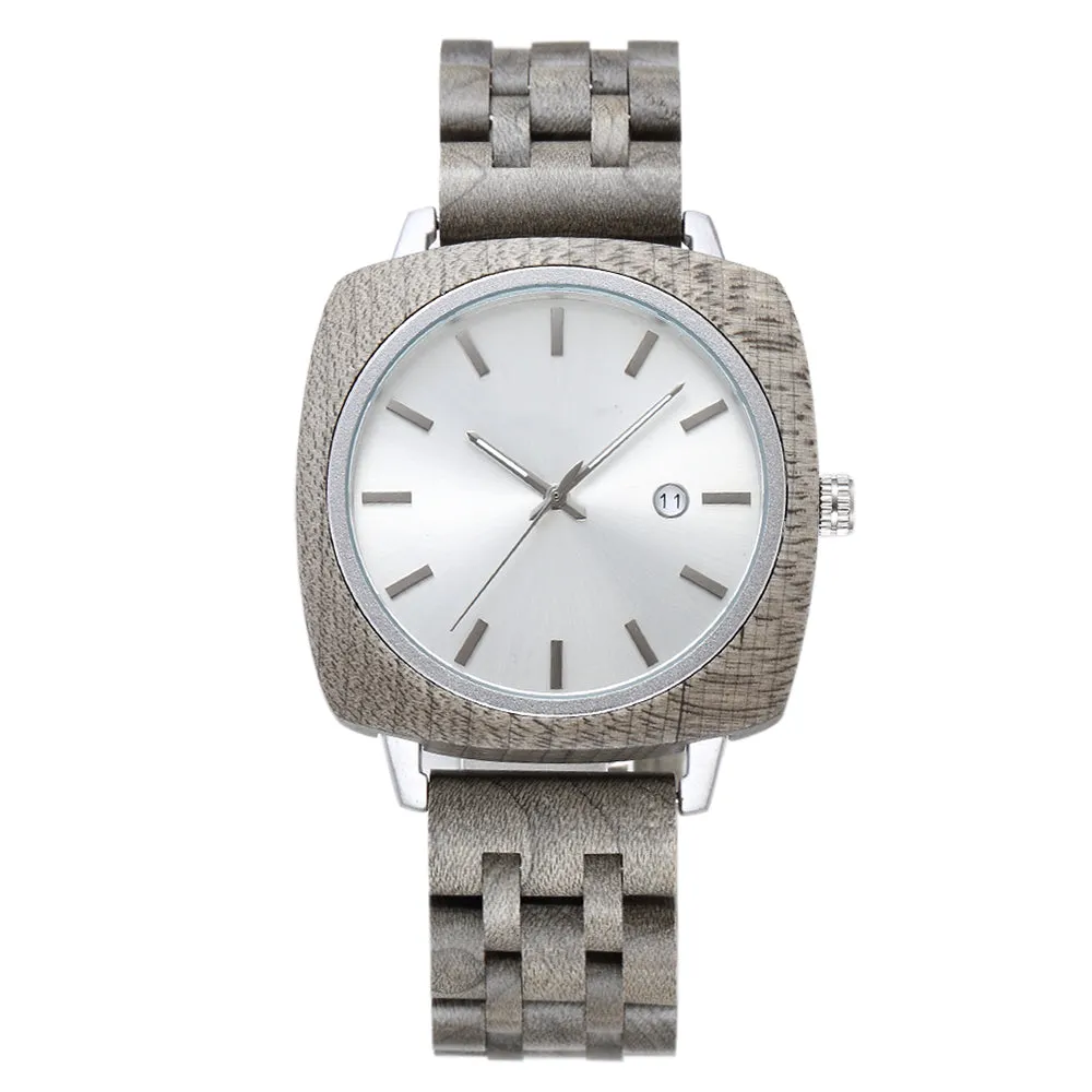 Multnomah - Gray Maple Minimal Couple Watches