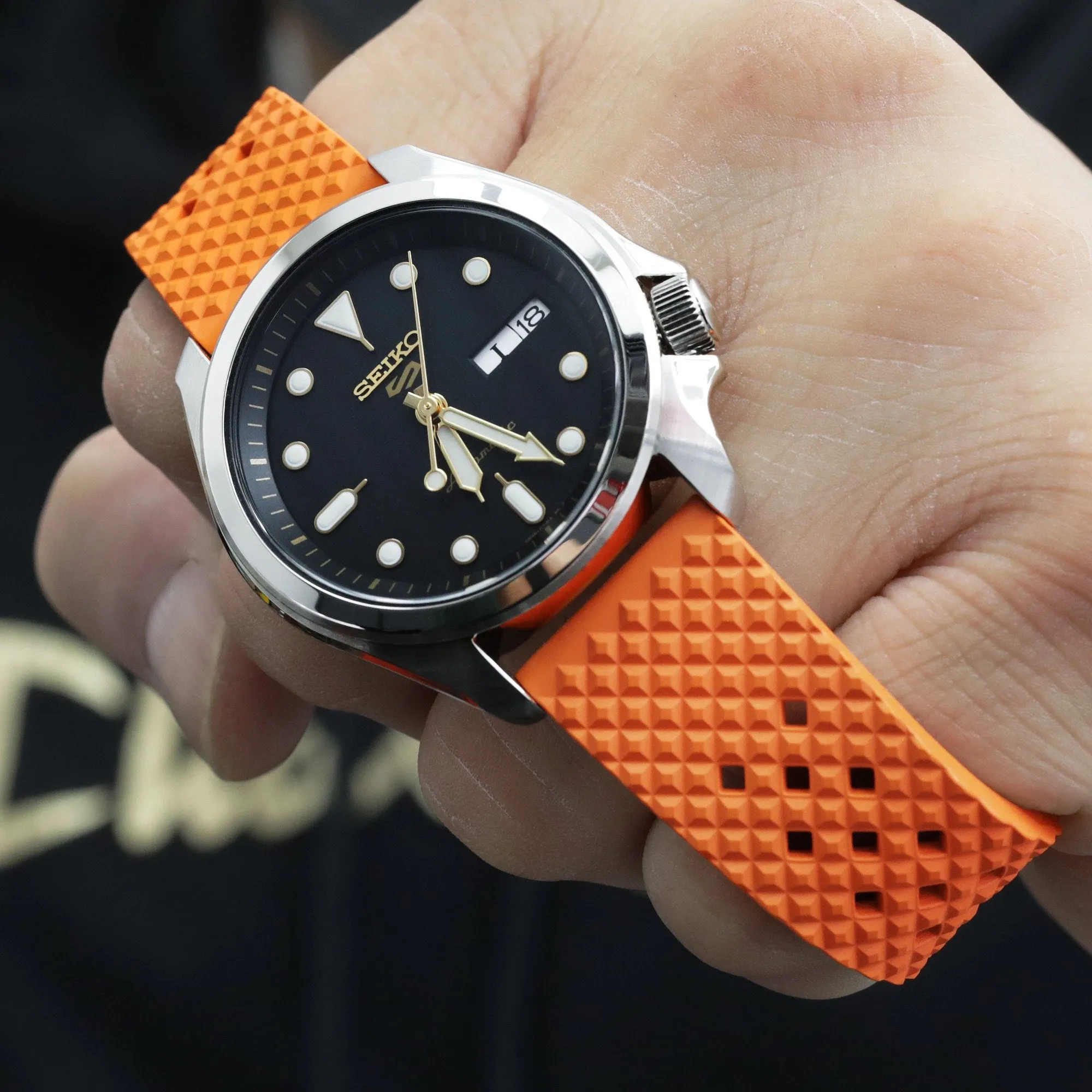 Orange Rhombus FKM Quick Release rubber strap