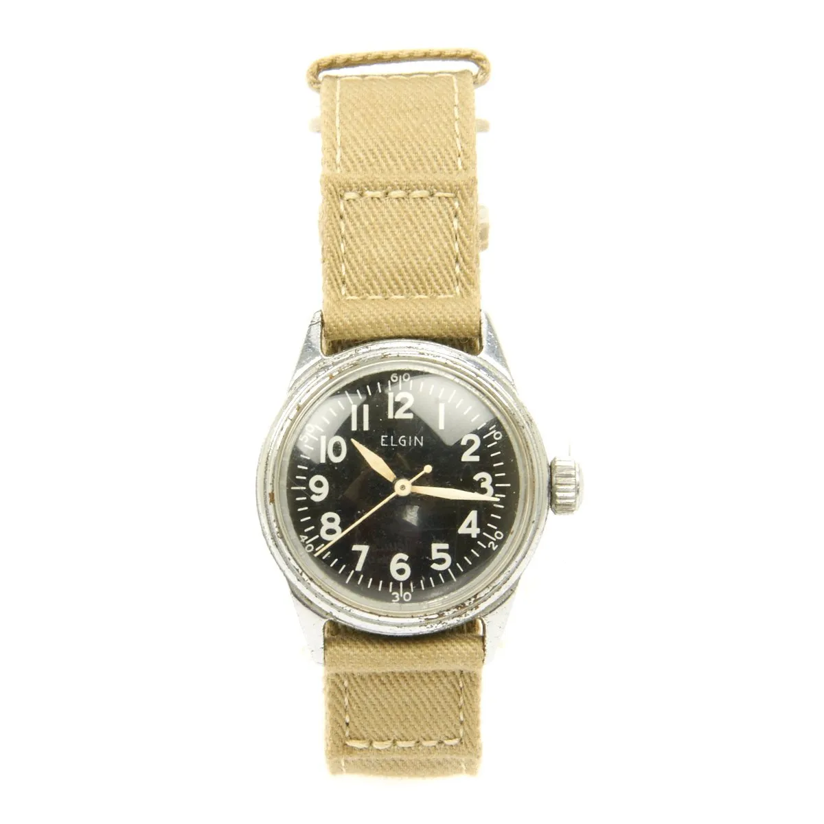 Original U.S. WWII 1943 Type A-11 USAAF Wrist Watch by Elgin - Fully Functional