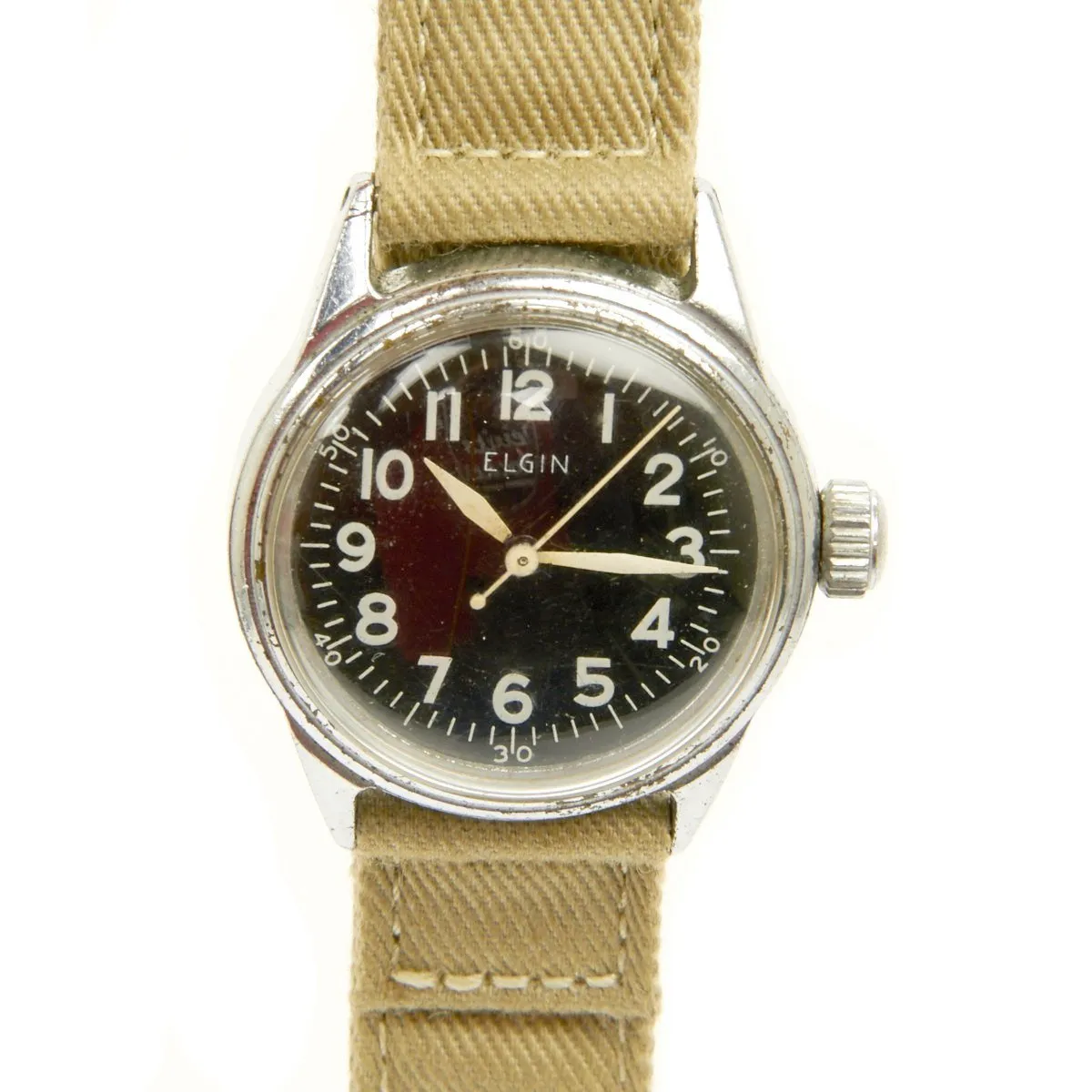 Original U.S. WWII 1943 Type A-11 USAAF Wrist Watch by Elgin - Fully Functional