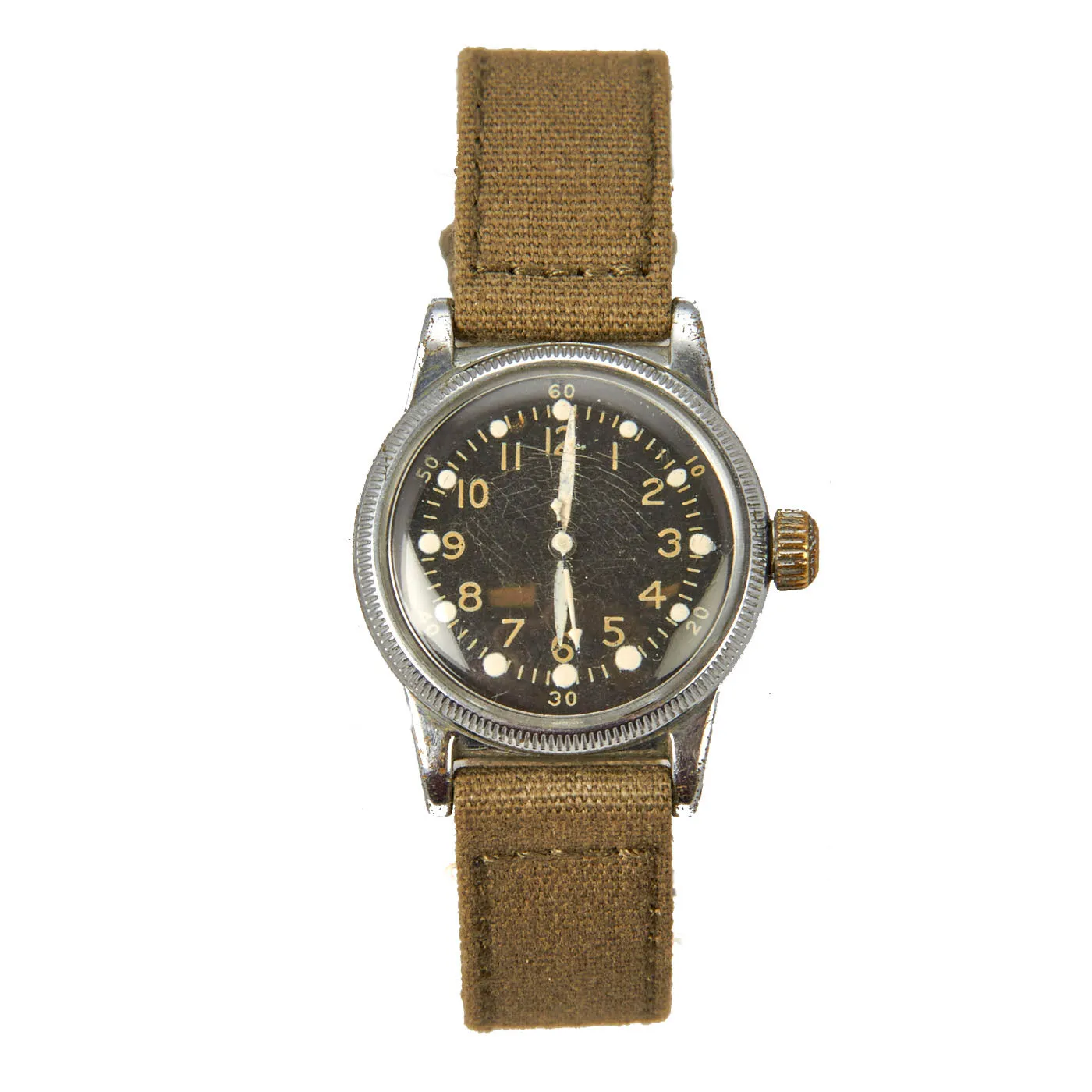 Original U.S. WWII 1944 Type A-11 USAAF Wrist Watch by Waltham - Fully Functional