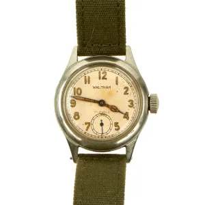 Original U.S. WWII Fully Functional US Army Ordnance Department 17-Jewel Wrist Watch by Waltham