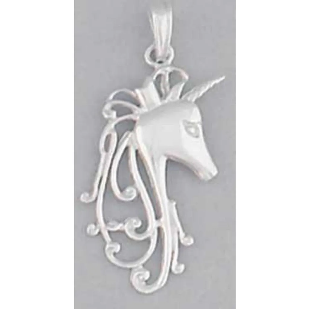 Pendant Sterling Silver Filigree Unicorn