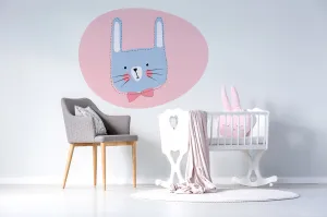 "Cat with bow tie" wall sticker