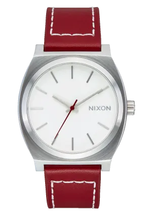 Time Teller Leather - Silver / Egret / Cranberry