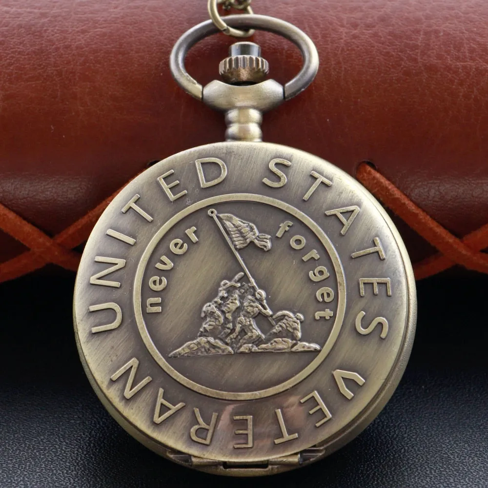 US Veteran Quartz Pocket Watch