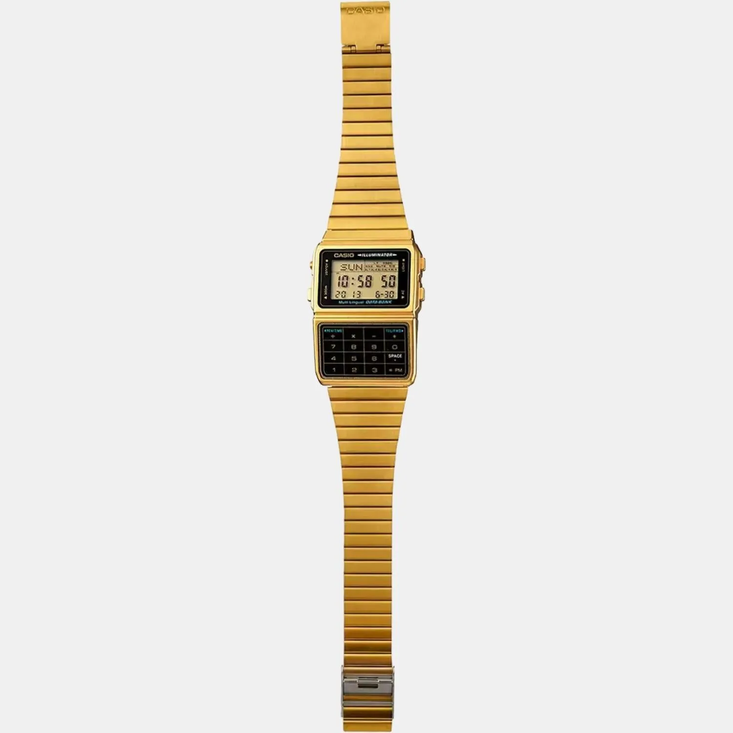 Vintage Unisex Gold Digital Stainless Steel Watch D211 - DBC-611G-1DF