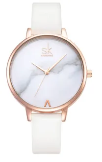 Watches Leather Quartz Marble