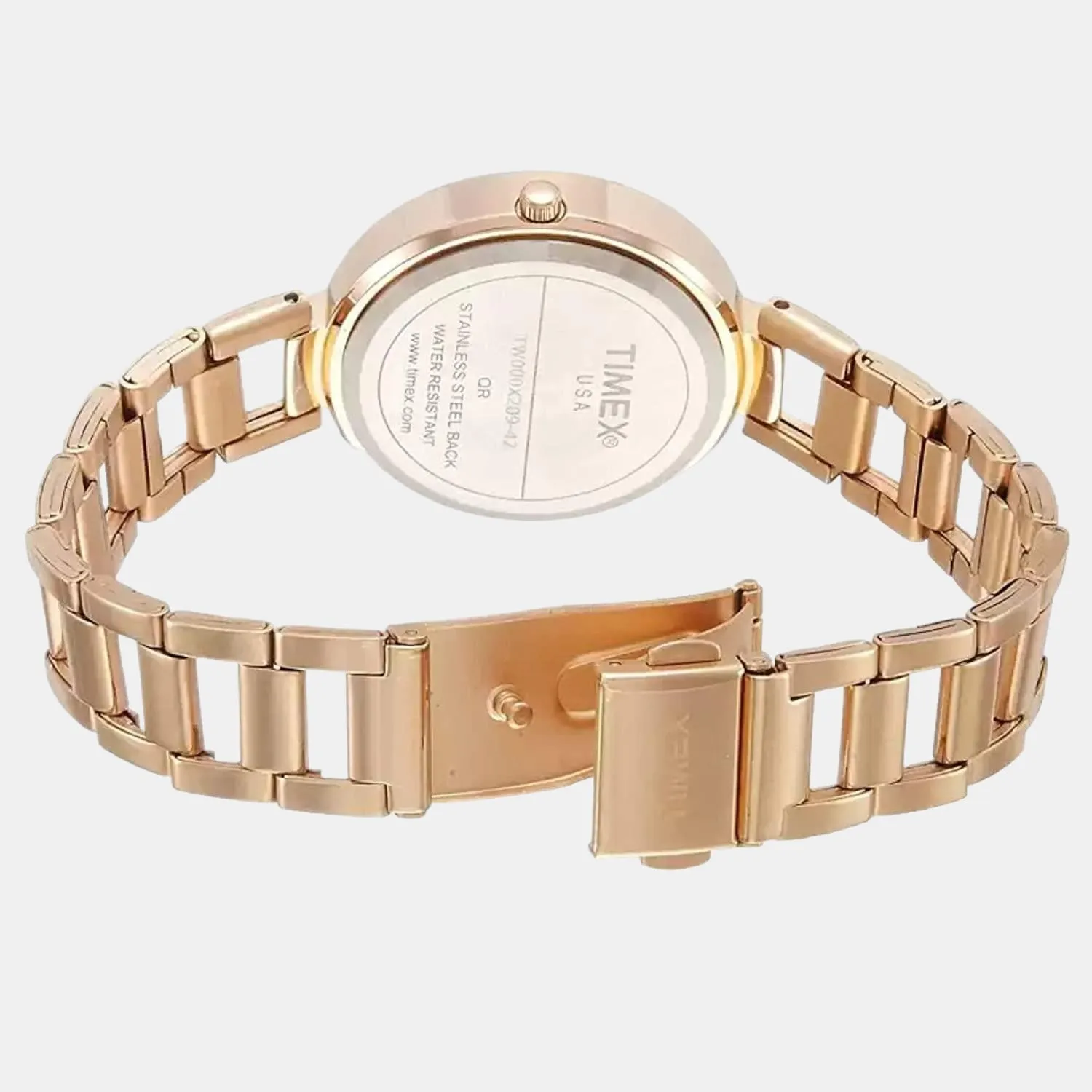 Women Rose Gold Stainless Steel Chronograph Watch TW000X209