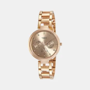 Women Rose Gold Stainless Steel Chronograph Watch TW000X209